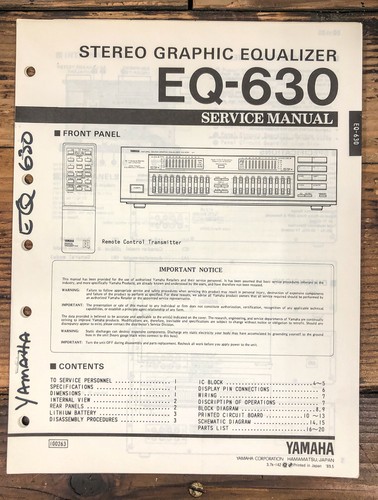 Yamaha 630 equalizzatore - yamaha, eq-630