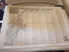 manifesto poster pubblicitario ente radio rurale trasmissioni illustrato 1936