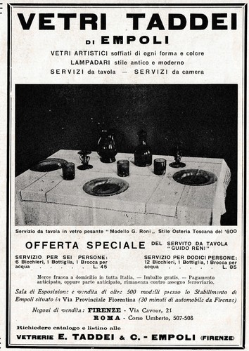 Pubblicita 1932vetri taddei - pubblicita',
