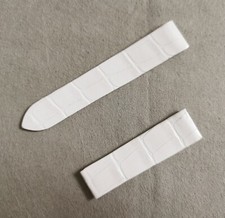 Cartier Santos Dumont croco white leather strap mm 18.50 - 16.00 newoldstock con