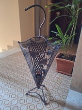 Portaombrelli in ferro battuto finitura ruggine anticata L32xPR32xH83 cm
