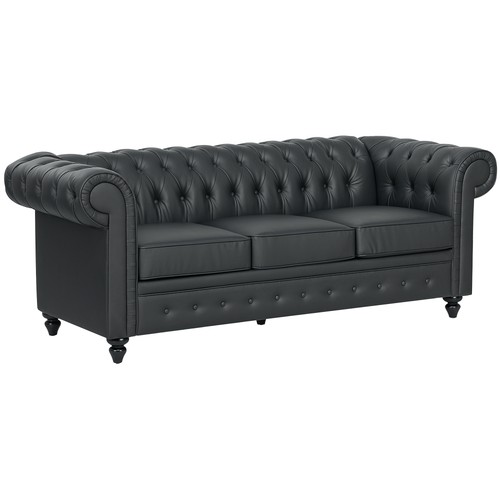 Homcom divano posti stile - homcom, 3
