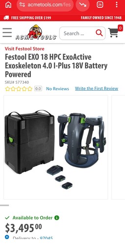 Festool exo skeleton over head - over,