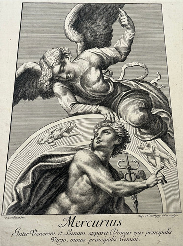 Mercurius mercure gravure - mercurius,