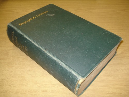Biographical catalogue - biographical,