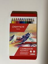 Matite Colorate Caran D’Ache Supracolor 12 Aquarelle con Custodia in metallo