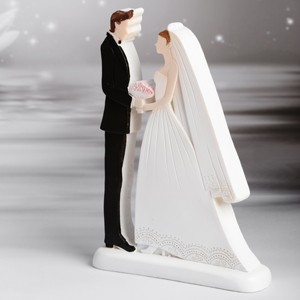 Cake topper sposi piatti - topper, per