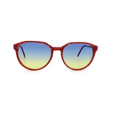 Autentici occhiali da sole Yves Saint Laurent vintage rossi PERSEPHONE 56/17 130mm