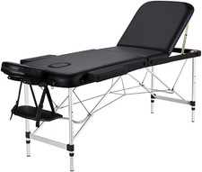 Lettino Da Massaggio 3 Zone Pieghevole Portatile Alluminio 213 X 60 Cm Fisiotera