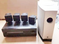 Yamaha RX-V392 Amplificatore home cinema audio surround che funziona con telecomando e altoparlante