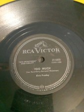 Rare Canada RCA Victor 20-6800 Elvis Presley Playing For Keeps Too Much 78 RPM 