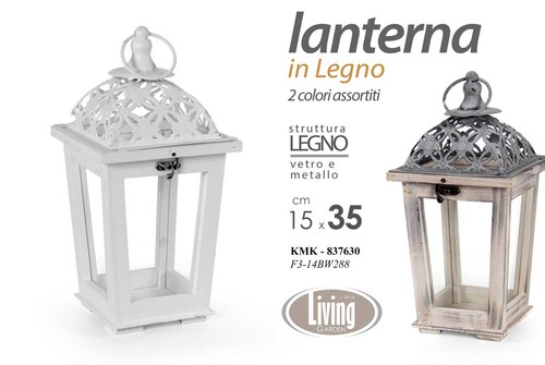 Lanterna legno anticata - lanterna,