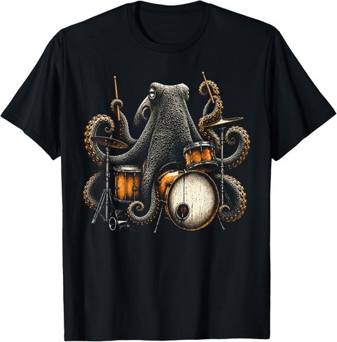 Maglietta wild octopus drummer - maglietta,