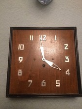orologio vintage a carica in legno anni 1950