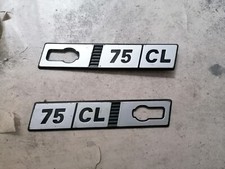fiat ritmo 75 cl coppia fregi laterali sigle scritte targhette emblema badge new