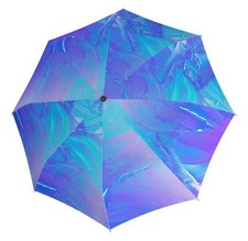 Ombrello Knirps T.200 Medium Duomatic Art Ice blu viola nuovo