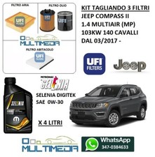 KIT TAGLIANDO FILTRI UFI OLIO ORIGINALE JEEP COMPASS II 1.4 BENZINA 103KW 140 CV