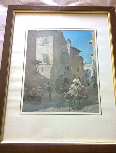 Stampa antica cornice - antica, in