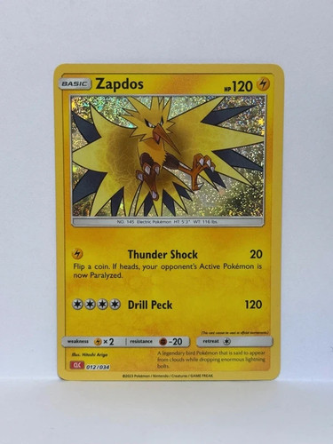 Zapdos trading card - zapdos,