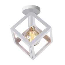 iDEGU Lampada da Soffitto Moderna a Forma di Gabbia Cubo Geometrico Plafoniera V