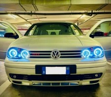FARI ANTERIORI ANGEL EYES NERI CCFL AL NEON VOLKSWAGEN GOLF 4 DA 1997 -- 2003