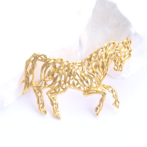 Spilla cavallo ottone - spilla,