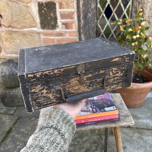 Wooden storage box vintage - wooden,