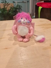 Mini peluche giocattolo morbido vintage 1986 Mattel Pocket Popples rosa "festa"