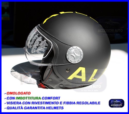 Casco nero opaco modello jet - nero,