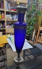 Vaso Decò In Vetro Di  murano E Peltro Vintage