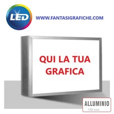 INSEGNA LUMINOSA a LED 200X50 cm ( 2x0,5 mt ) -  STAMPA MONOFACCIALE -