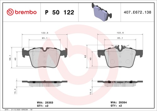 Kit pattini freno - pattini, brembo
