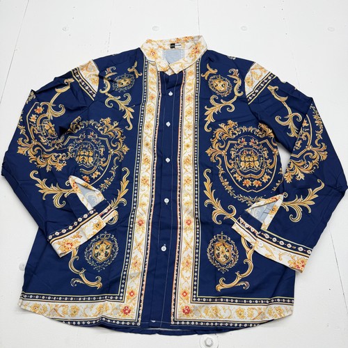 Camicia uomo 2xl blu oro - camicia,