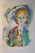 Ernesto Treccani - "Mafalda" - Litografia Colori con COA 