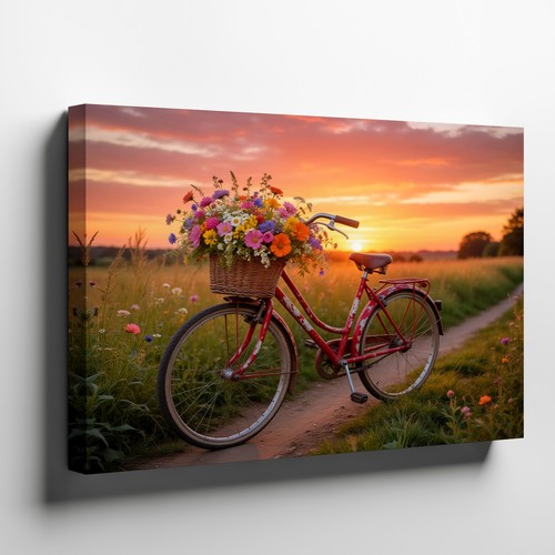 Bicicletta vintage rossa con - bicicletta,