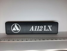 A112 LX scritta targa plastica