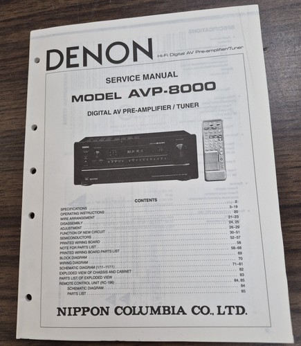 Denon avp 8000 digital - denon, avp-8000