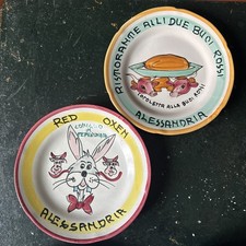 Due Piatti buon ricordo  Alessandria Coniglio Peperonata e Cotoletta Buoi Rossi