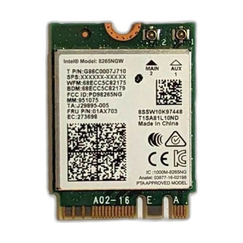 Scheda rete intel 8265ngw - intel, ac