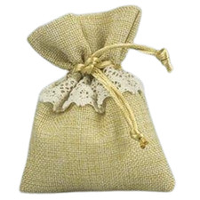 10 Pz Sacchetto stoffa juta