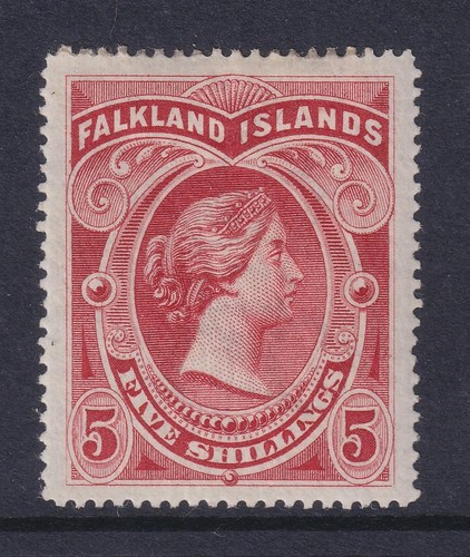 Isole falkland 1898 - 5/-, rosso