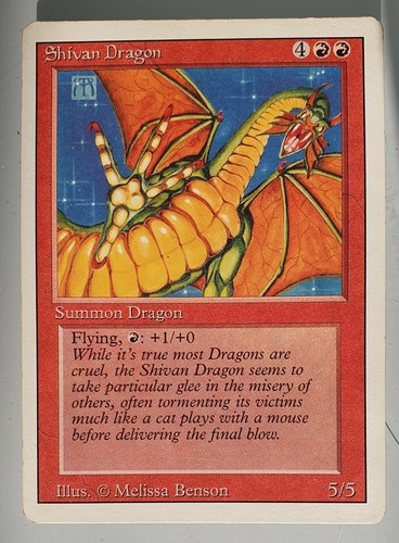 Mtg shivan dragon drago - mtg, di