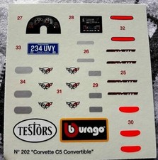 Decal 1/24 CORVETTE C5