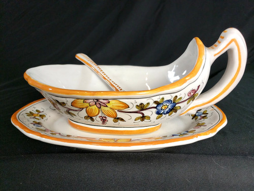 Italy pottery gravy - italy, boat