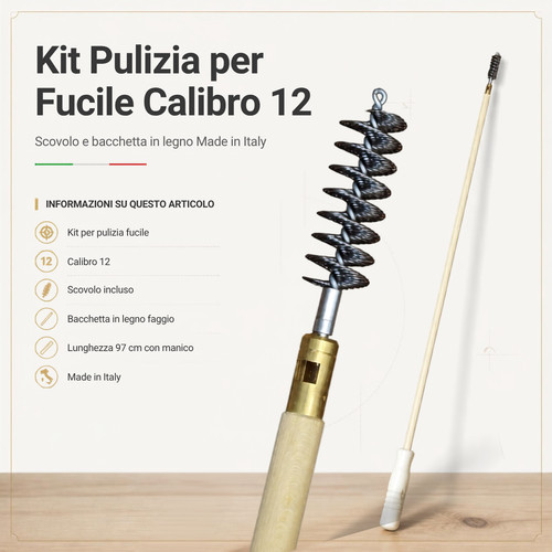 Kit pulizia per fucile cal - per,