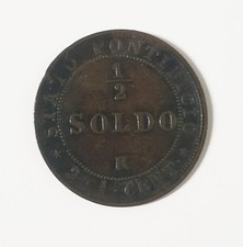 STATO PONTIFICIO 1/2 SOLDO ANN 1867 XXI