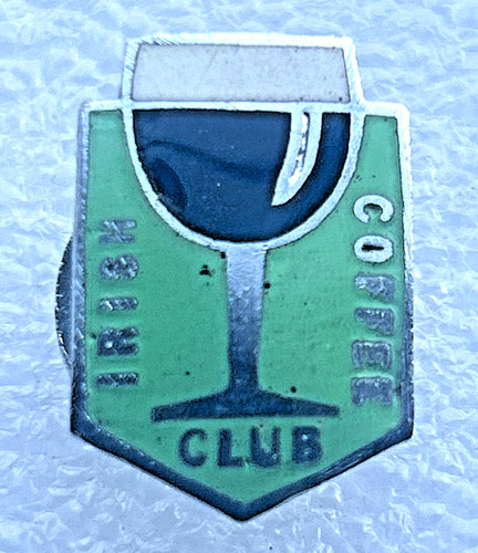 Irish coffee club enamel badge - irish,