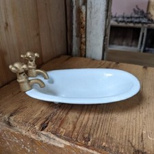 PORTASAPONE VASCA DA BAGNO STILE ANTICO NOSTALGIA CIOTOLA IN GHISA BAGNO DECO...