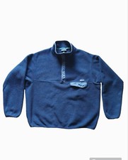 Patagonia felpa in pile Blu Navy taglia XL oversize Vintage anni '90