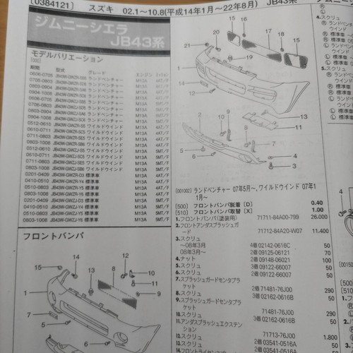 Parts guide suzuki jimny - suzuki,